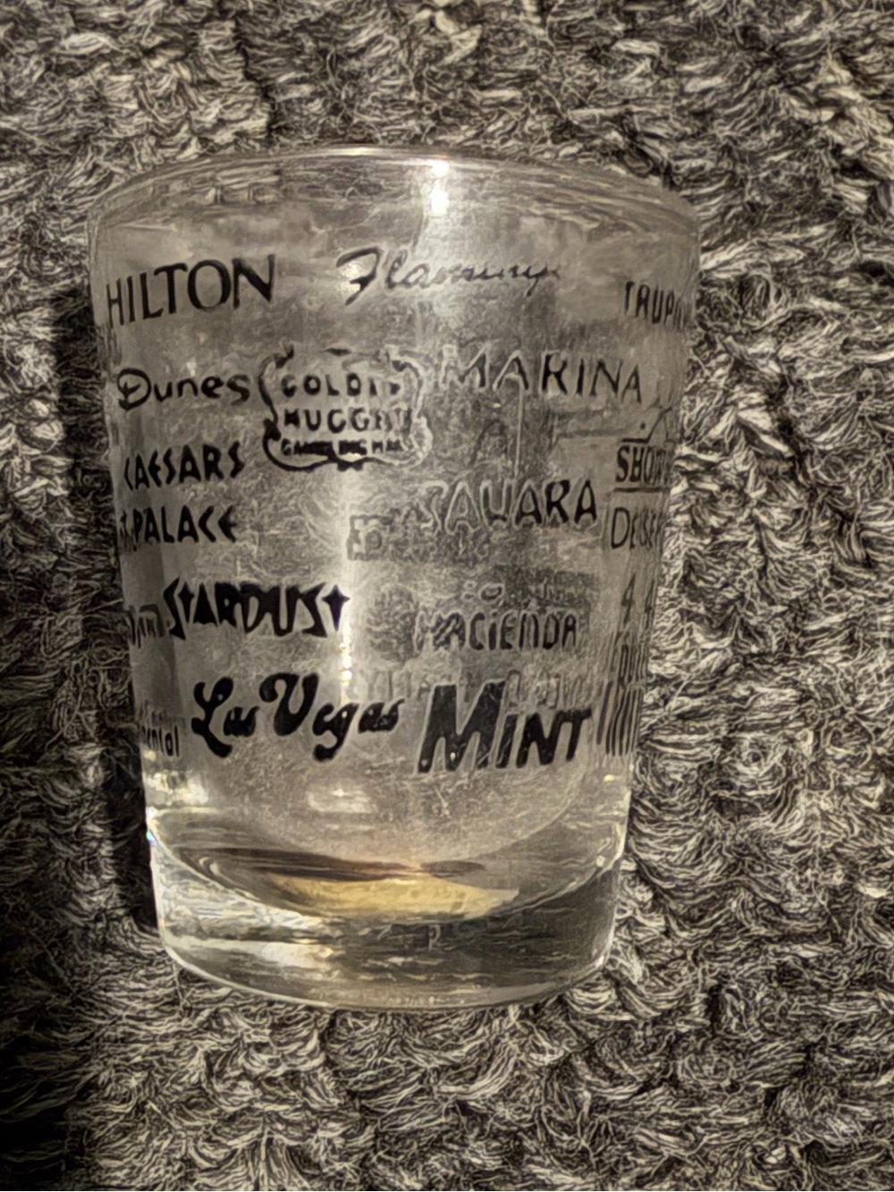 Classic Las Vegas hotels and casinos shot glass